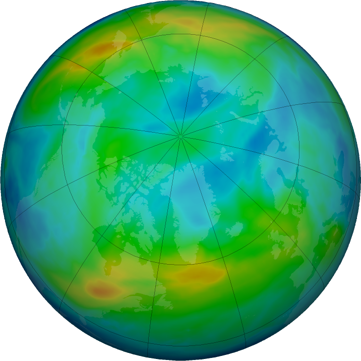 Arctic ozone map for 12 November 2019